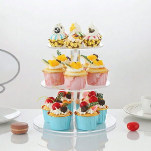 Espositore per Torte e Cupcake in Acrilico Trasparente, Set di Supporti per Dessert per Feste di <span class=keywords><strong>Compleanno</strong></span> e Matrimoni - Product Image 4