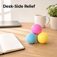 Balles anti-stress en mousse mate, douces au toucher, en vrac, en seau, couleurs assorties, balles anti-stress de bureau
