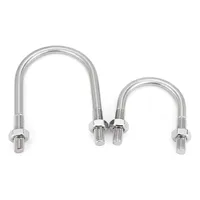 Ensemble de boulons et d'écrous ronds en acier inoxydable 316 en forme de U, M6 M8 M10, pince de serrage pour tuyau, support de tube, vis de fixation