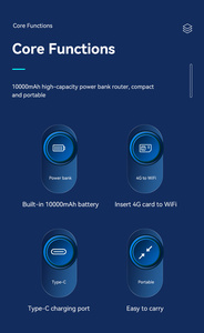 Pw100 4G <span class=keywords><strong>Wifi</strong></span> Power Bank Draagbare <span class=keywords><strong>Wifi</strong></span> Router 150Mbps 4G Lte Met Micro Sim-Kaartsleuf - Product Image 5