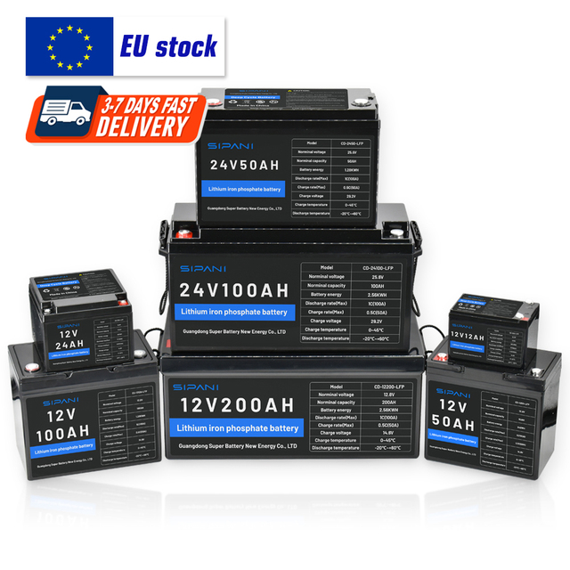 Wholesale LiFePo4 Battery 12v 50AH 100Ah 280Ah 314Ah 400Ah Bluetooth IP65 Waterproof Deep Cycles Rechargeable Solar Battery