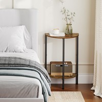 Vente en gros de tables d'appoint demi-lune, table d'appoint demi-ronde de marque HOOBRO, tables de lampe d'appoint demi-cercle pour salon chambre à coucher