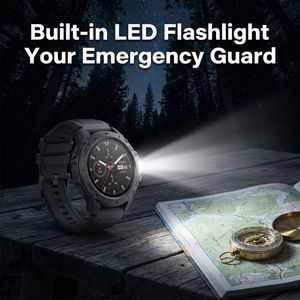 Smartwatch HT37 Transfrontaliero con GPS per il Monitoraggio Sportivo, Chiamate, Schermo AMOLED, Torcia LED, Pedometro, Orologio Fitness per Esterni - Product Image 2