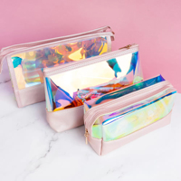 Vente en gros Petit kit de trousses de maquillage végan personnalisé Trousse de cosmétique Trousse de toilette personnalisée en PVC