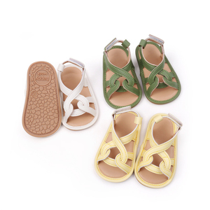 Sandal kasual musim panas bayi laki-laki, Kasut datar bawah lembut bernafas usia 0-<span class=keywords><strong>2</strong></span> tahun, desain Anti Slip untuk pantai luar ruangan - Product Image 5