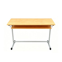 Table d'école rectangulaire double pour deux élèves avec pieds en T - Standard 29'' - Fournisseur de tables d'école