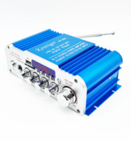 HY-803 MAVİ Dijital Tasarımlı Mini Araç Güç Amplifikatörü MP3 Çalarlı EV AMPLİFİKATÖRÜ