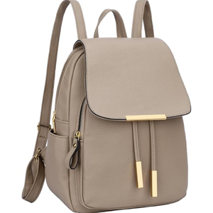Minimalist Women's PU Anti-Theft <b>Backpack</b> with Zipper and Hasp Closure Lightweight Square Design for <b>Daily</b> Use All Seasons - Product Image 5