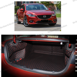 Alfombrilla de cuero para maletero de coche, forro de carga para 2013 2014 2015 2016 2017 2018 2019 2020 <span class=keywords><strong>Mazda</strong></span> <span class=keywords><strong>6</strong></span> Gj <span class=keywords><strong>Interior</strong></span> 2021 <span class=keywords><strong>2022</strong></span> 2023 2024 - Product Image 4