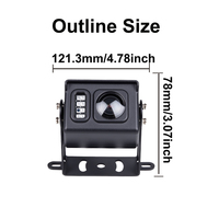 Cámara Externa Compacta AHD 1080P para Auto, Vista Amplia de 110°, Visión Nocturna Infrarroja, Carcasa Metálica IP68 para Camiones y Furgonetas Universales, OEM/ODM