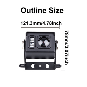 Caméra externe compacte AHD 1080P pour <span class=keywords><strong>voiture</strong></span>, vision nocturne infrarouge grand angle 110°, boîtier métallique IP68 pour camions et fourgonnettes universels OEM/ODM - Product Image 2
