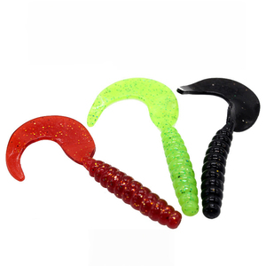 <span class=keywords><strong>Leurre</strong></span> souple côtelé 10 couleurs pour eau douce et eau salée, 3,5 cm, 5,5 cm, 7 cm, coulant, avec queue torsadée et queue bouclée, pour achigan et perche - Product Image 3