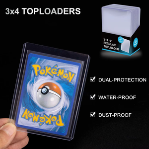 Protecteurs de cartes rigides en plastique transparent de qualité supérieure 3 et 4 pouces – Épaisseur 1 mm, sans fermeture, pour cartes de sport, Pokémon, Yu-Gi-Oh! - Product Image 4