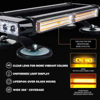 Nouveaux systèmes d'éclairage automatique avec barres lumineuses LED de toit à double face 360 et stroboscope de balise d'avertissement d'urgence pour voitures