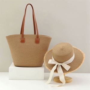 New Straw <b>Hat</b> <b>Bag</b> Set Women's Shoulder <b>Bag</b> Knitting Beach <b>Hat</b> <b>Bag</b> for Women - Product Image 4