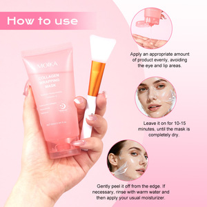 Masque de nuit hydratant et raffermissant au collagène hydrolysé et à l'acide hyaluronique, anti-rides, <span class=keywords><strong>éclaircissant</strong></span>, lissant et illuminant pour la peau - Product Image 3