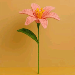 Fleurs de lys au crochet faites à la main, style naturel, en coton, fleurs artificielles, décoration de mariage, fleur de lys au crochet en coton moderne faite à la main - Product Image 3