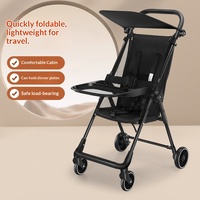 Poussette bébé légère en aluminium avec logo personnalisé, poussette de voyage compacte, poussette portable pour nourrissons de 0 à 6 mois, capacité de charge de 15 kg