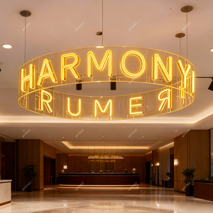 Livraison rapide 360 <span class=keywords><strong>Arc</strong></span> personnalisé plafond signe rond cercle pas de quantité minimale de commande fête boutique bâtiment décoratif Flexible néon signe - Product Image 4