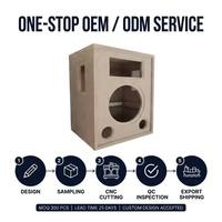 Boîtier de haut-parleur en bois MDF personnalisé OEM ODM, vide, usiné CNC, pour enceinte Hi-Fi de bibliothèque