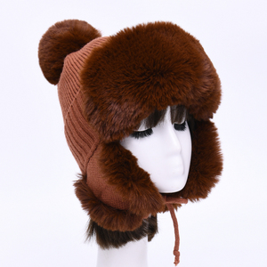 Gorro de Lana Tejida de Alta Calidad, Suave y Lujoso, para Mujer, al por Mayor, Estilo Scully, para Exteriores, Cálido, de Invierno, Unisex, con Orejeras de Piel Sintética Personalizadas - Product Image 1