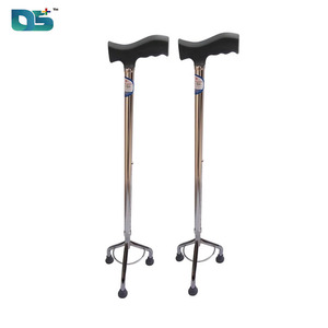 Canne de marche <span class=keywords><strong>télescopique</strong></span> portable et réglable en alliage d'aluminium à trois <span class=keywords><strong>pieds</strong></span>, avec poignée confortable, pour personnes âgées - Product Image 1