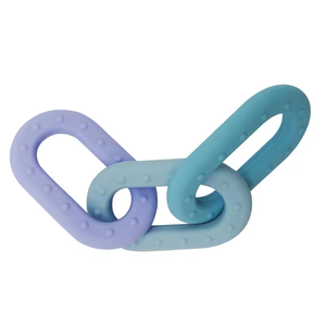 Taşınabilir güvenlik gıda sınıfı bebek diş çıkarma diş kaşıyıcı oyuncak silikon çiğnemek diş çıkarma bebek linkler diş kaşıyıcı oyuncak bağlama halkaları oyuncaklar - Product Image 2