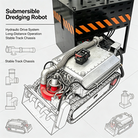 Robot de dragage hydrodynamique à cisaillement élevé pour la réduction des solides dans les lagunes de déchets chimiques