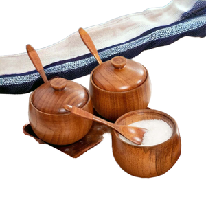 Boîte à sel artisanale en bois, neuve, vintage, de qualité supérieure, fabriquée à la main - Product Image 4