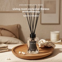 Diffuseur d'ambiance en rotin Bai Mi, minimaliste, longue durée, sans fumée, aromathérapie aux huiles essentielles, 120 ml ; style hôtel