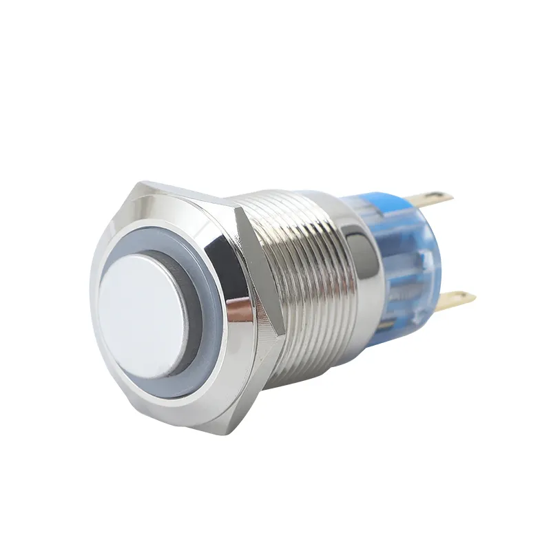 Push button Switch 19mm 22mm 6 Pins Waterproof 120v 220v 250v No Nc Electrical On Off With LED