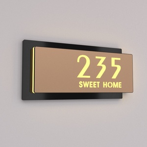 Support de panneau LED en acrylique gravé au design moderne pour plaques de <span class=keywords><strong>nom</strong></span> murales et de <span class=keywords><strong>porte</strong></span>, y compris plaque de numéro de maison - Product Image 2