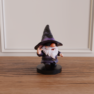 Statuetta Personalizzata in Resina OEM ODM, Gnomo Magico con Base, Fornitore all'Ingrosso di Statue da Collezione in Poliresina - Product Image 4