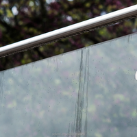 Moderne Regenwasserabweisende Selbstreinigende Glasgeländer Hydrophile Beschichtung 8mm Klarglas für Treppen Hotel Schwimmbad