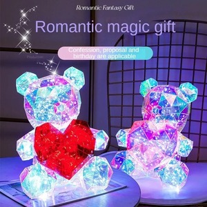 <b>Led</b> <b>Light</b> Up Teddy Bear Romantic Surprise Bear Lamp Colorful Red Heart Bear Girls Birthday Valentine'S Day Xmas Christmas Gift - Product Image 3