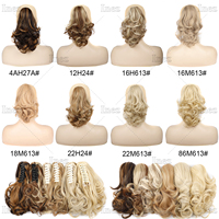 Clip de griffe synthétique queue de cheval Extensions de cheveux courts bouclés queue naturelle faux cheveux pour les femmes queue de cheval noir postiche
