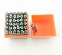 37-Piece Number & Capital Letter Stamp Set 3mm Metal Alphabet Punches Hand Tool