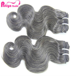Nuovi prodotti per capelli 2023 sale <span class=keywords><strong>e</strong></span> pepe tessuto per capelli Mix di tessuto grigio <span class=keywords><strong>e</strong></span> nero corpo indiano ondulato capelli umani <span class=keywords><strong>extension</strong></span> - Product Image 1