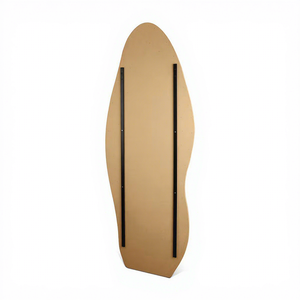 Luxury Modern Wood <strong>Rectangle</strong> Ivory <strong>White</strong> 60 X 160 cm Full Length Velvet Wall <strong>Mirror</strong> - Product Image 2
