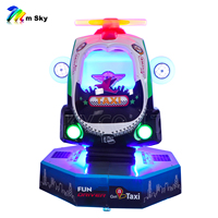 Manège pour enfants en fibre de verre, modèle CE Rotation Helicopter, avec jeu vidéo pousse-pièces et fonction de distribution de jetons, pour usage intérieur
