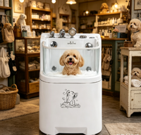 Baignoire pour chien chauffée à jets d'eau profondément relaxante, apaisante, chaude, avec hydro-massage, spa de luxe et bien-être