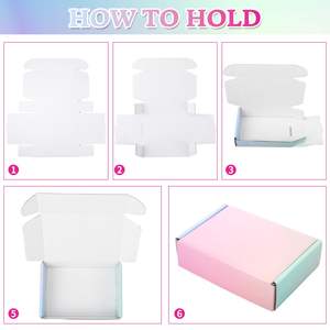 Caja de regalo de cartón corrugado degradado resistente personalizable materiales reciclados en relieve para calcetines Almacenamiento de envío eficiente - Product Image 4