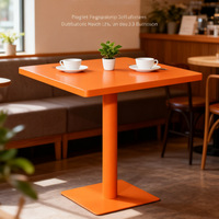 Table de bar commerciale carrée en métal de style industriel, luxe léger, multifonctionnelle, petite table à manger pour salon de thé, snack-bar, chaises