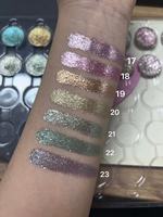 Fard à paupières multichrome métallique à haute pigmentation, palette de fards à paupières individuels, maquillage pour les yeux