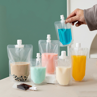 Sacs en plastique PE à haute barrière personnalisés avec bec verseur pour confiture liquide, jus de fruits, boissons à base de plantes chinoises, emballage de lait, gelée