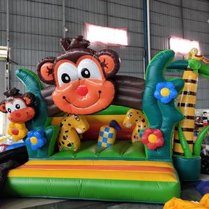 บ้านลมเป่าลมรูปสวนสัตว์ PVC สำหรับเด็ก สนามหญ้าในบ้าน ปราสาทกระโดดขนาดเล็ก ปราสาทลมเป่าลม PVC ขายดี - Product Image 5