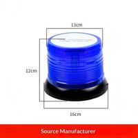 LJZ LED-Blitzleuchte 12V 24V Magnetisch 16CM Dual-Modus Blinklicht Rotierend Gelb Rot Blau Gabelstapler Notfall Sicherheitswarnsignal