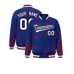 Hot Selling Men Plus Size Embroidered Windproof Varsity Baseball <b>Jackets</b> Custom Stand Collar Autumn Coats Wholesale <b>Jacket</b> - Product Image 4