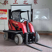 Chariot élévateur électrique tout-terrain de petite taille avec grandes roues