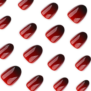 Logo personnalisé en gros sur les <span class=keywords><strong>ongles</strong></span> court rond dégradé rouge noir <span class=keywords><strong>ongles</strong></span> conseils manucure outil presse sur les <span class=keywords><strong>ongles</strong></span> pour salon - Product Image 4